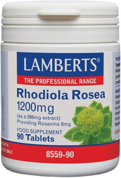 Suplement diety Lamberts Rhodiola Rosea 1200 mg 90 tabletek (5055148411855)