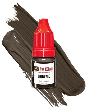 Пигмент WizArt BROWNIE серии Basic для перманентного макияжа бровей 5 мл