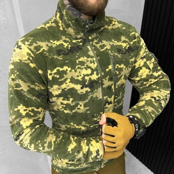 Мужская Флисовая Кофта Tora с карманами / Флиска на молнии пиксель размер L