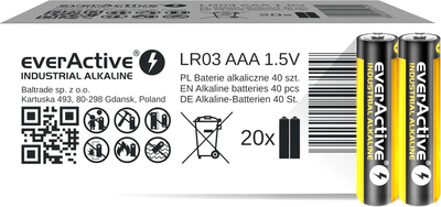 Батарейки everActive LR03/AAA 40 шт. (EVLR03S2IK)