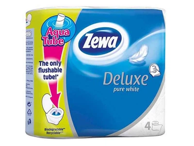 Туалетний папір ZEWA Deluxe білий, 3 шари, 4 рулони