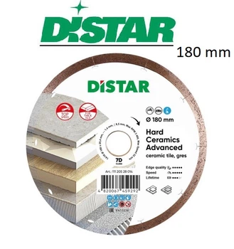 Круг алмазный Distar 180 Hard Ceramics Advanced Диск для резки керамики керамогранита