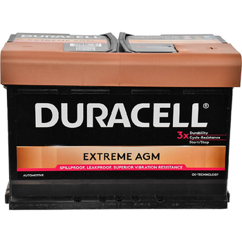 Аккумулятор автомобильный Extreme AGM 70Ач 720А "+" справа DURACELL, DE70AGM