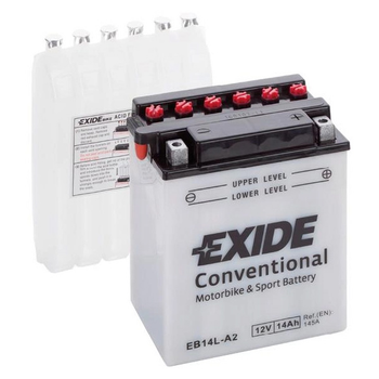 Мото аккумулятор 14Ач 145А "+" справа EXIDE, EB14L-A2