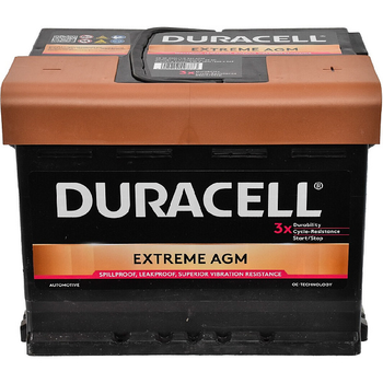 Аккумулятор автомобильный Extreme AGM 60Ач 640А "+" справа DURACELL, DE60AGM