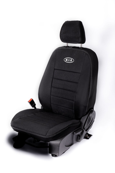 Комплект модельных чехлов AMI.AUTO из автоткани черные на Киа Сид 3 (Kia Ceed) 2013-2018 хэчтбек