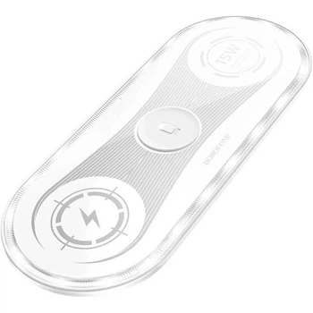 Зарядний бездротовий пристрій BOROFONE BQ14 3in1 22.5W швидка зарядка для смартфонів, навушників, смарт-годинників Білий