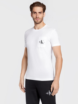 Koszulka męska bawełniana Calvin Klein Jeans J30J320936-YAF XL Biała (8719855868599)