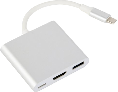Адаптер-перетворювач Cablexpert USB Type-C multi-adapter Silver (A-CM-HDMIF-02-SV)