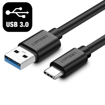 Кабель швидкісний 5 Гбіт/с USB на Type-C UGREEN Cable Nickel Plating (USB3.0, 5Gbps, 2,4А, 1m). Black