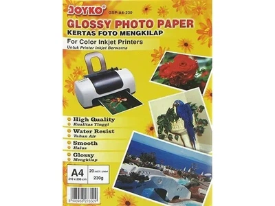 Фотопапір глянцевий Joyko А4 230г/м2 210х298мм 20 аркушів GSP-A4-10/GSP-A4-230