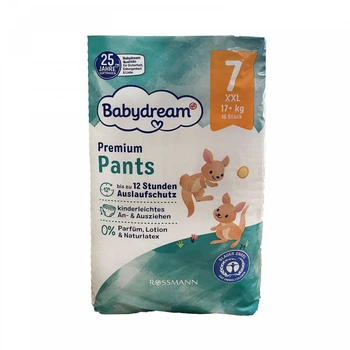 Дитячі підгузки-трусики Babydream Premium 7 XXL, (17+ кг), 16 шт