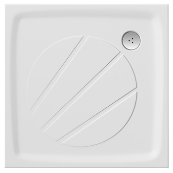 Поддон для душевой кабины RAVAK Perseus Pro 100x100x3см квадратный композитный без сифона белый XA03AA01010