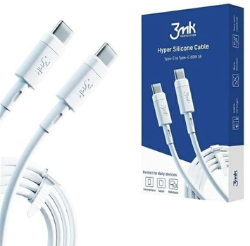 Kabel 3MK USB Type-C-USB Type-C 1 m White (5903108444088)