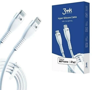 Кабель 3MK USB Type C-Apple Lightning 1 м White (5903108444071)