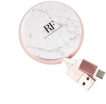 Втягуючий кабель Richmond&Finch USB Type A-Apple Lightning 0.9 м White (7350076895936)