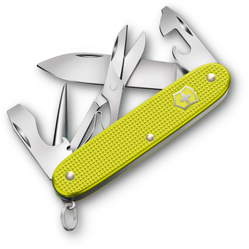 Швейцарский нож Victorinox PIONEER X Electric Yellow 93мм/9 функций, рифленые желтые накладки