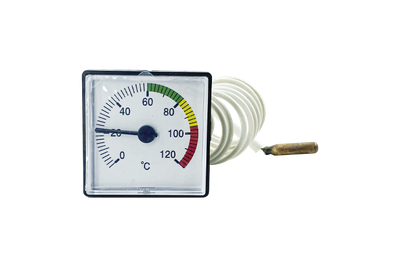 Термометр для котла SD Plus Thermo Alliance 45х45 мм 0-120 °C з капіляром