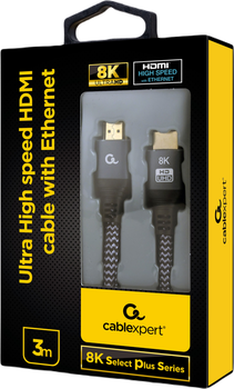 Кабель Cablexpert HDMI-HDMI 8K Select Plus 3 м Silver (CCB-HDMI8K-3M)