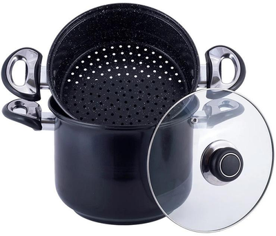 Пароварка Andrews 1-рівнева, вуглецева сталь Kamille Ø28х19,5 см, Ø28х9,5 см (kuh0007486)