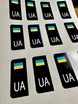 Виниловая Наклейка на Авто/Мото на Стекло/Кузов "Наклейки на номера авто , флаг на черном фоне" 2шт