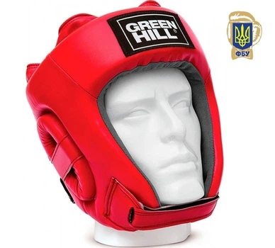 Шолом Green Hill "UBF" Ліцензований Федерацією Боксу ФБУ червоний L