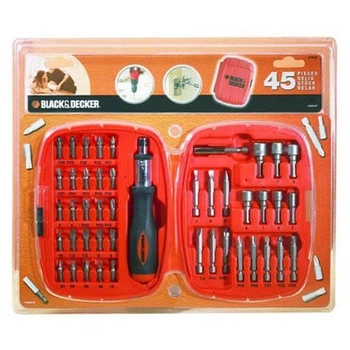 Набор бит с держателем Black&Decker в кейсе, 45 шт (A7039)