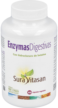 Дієтична добавка Sura Vitasan Enzimas Digestivas 100 капсул (0628747120135)
