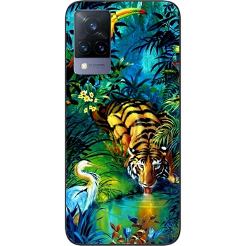 Силиконовый чехол SMTT для Vivo V21 с картинкой Джунгли