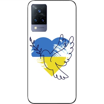 Силиконовый чехол SMTT для Vivo V21 с картинкой Голубь мира