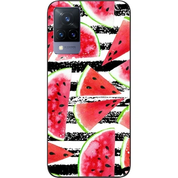 Силиконовый чехол SMTT для Vivo V21 с картинкой Арбуз