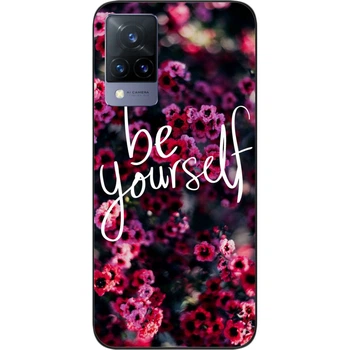 Силиконовый чехол SMTT для Vivo V21 с картинкой Будь собой