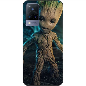 Силиконовый чехол SMTT для Vivo V21 с картинкой Грут