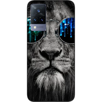 Чехол силиконовый SMTT для Vivo V21 с картинкой Лев