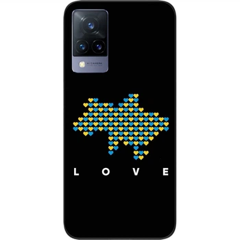 Силиконовый чехол SMTT для Vivo V21 с картинкой Love
