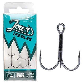 Гачок-трійник Mikado Treble Hook-Jaws №1 5шт. (black nickel)