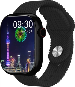 Смарт годинник Smart V9 PRO MAX розумний наручний годинник з AMOLED дисплеєм 2.1 дюйма Bluetooth дзвінки фітнес трекер крокомір пульсометр тонометр моніторинг сну смарт watch для Android iOS з бездротовою зарядкою та двома ремінцями