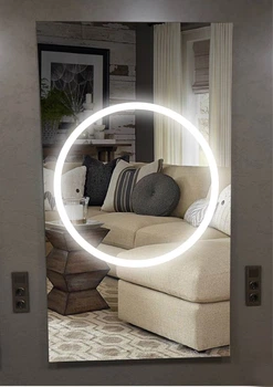 Зеркало Turister Omega 70*70 с кольцевой передней LED подсветкой без рамы (Omg7070)