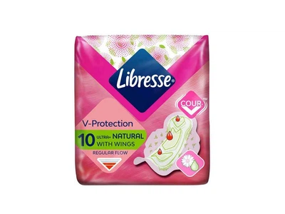 Прокладки гігієнічні LIBRESSE 4 крапель Normal Wing 10Aloe Vera & Camomile, 3мм