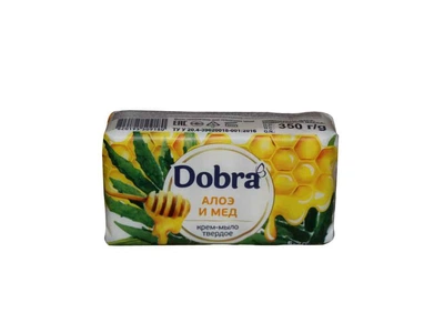 Крем-мило DOBRA туалетне тверде 350г 5*70г "Алое та мед"
