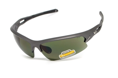 Очки защитные открытые Venture Gear MontEagle GunMetal (forest gray) Anti-Fog, серо-зеленые