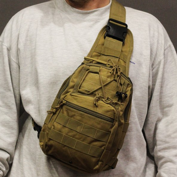 Тактичний рюкзак армійський 6л, (28х18х13 см) Oxford 600D, B14, Пісок