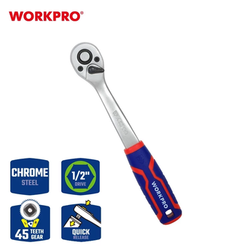 Рукоятка с трещоткой WORKPRO 1/2" 45Т CR-V PRO WP271009