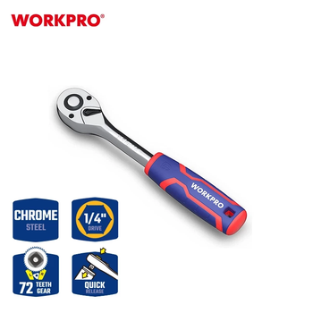Рукоятка с трещоткой WORKPRO 1/4" 72Т CR-V PRO WP271010
