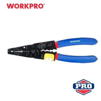 Клещи для обжима/снятия изоляции WORKPRO 210 мм, мультифункциональные PRO WP291009
