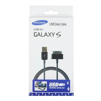 Кабель USB для Samsung Galaxy Tab P1000 P3100 P3110 P5100 P5110 N8000 P7500 коробка Чёрный