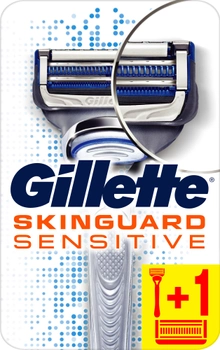 Станок для гоління чоловічий Gillette SkinGuard Sensitive + 2 змінні картриджі (7702018486342)