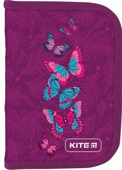 Пенал з наповненням 622 Butterflies 20x14x3.7 см 1 відділення, 2 відп., Kite
