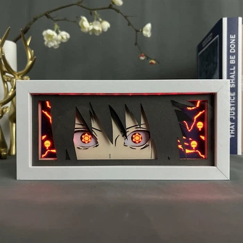 Багатошаровий світильник з 3D ефектом Саске Учиха led лампа нічник з аніме Наруто Naruto Shippuden (100280.3)