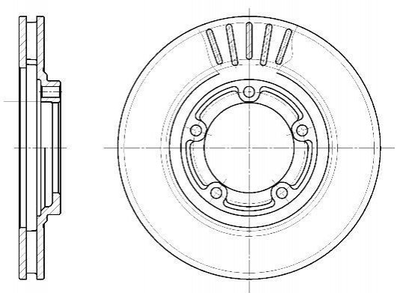 Тормозные диски ROADHOUSE 6636.10 Hyundai Galloper, H100, H-1 230596, 581294A000